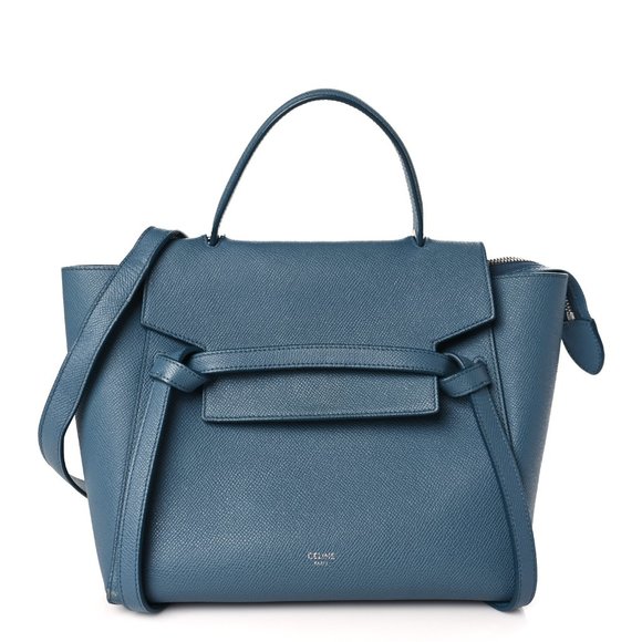 Celine Micro Belt bag in grained calfskin Greyish Blue - Picture 1 of 9